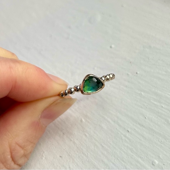 Salty Boat Studios Sea glass sterling silver ring - Picture 3 of 6